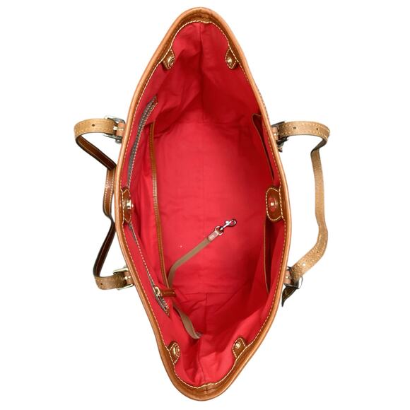 Dooney &Bourke Bag Women 1Size BigShopperTote Pebbled Leather Red Interior Black - Picture 6 of 8